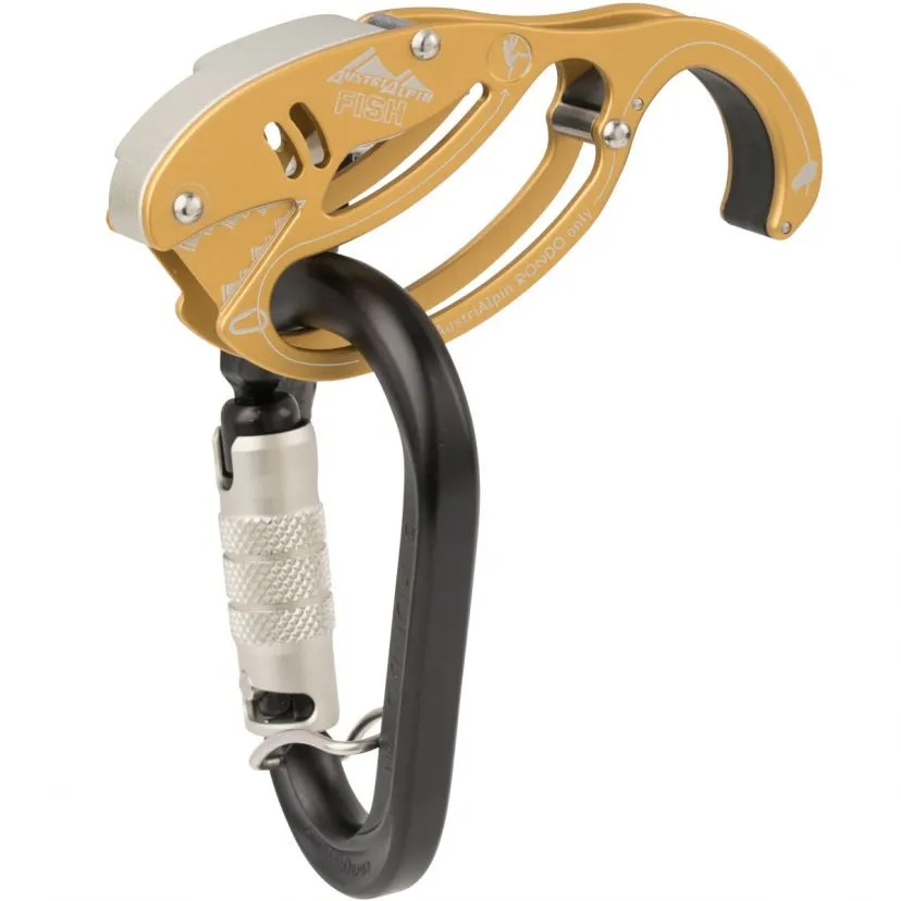AustriAlpin Goldfish + HMS Rondo Autolock Assicuratore Con Sistema Di Frenaggio Assistito 5 AustriAlpin Goldfish + HMS Rondo Autolock Assicuratore Con Sistema Di Frenaggio Assistito - immagine 3