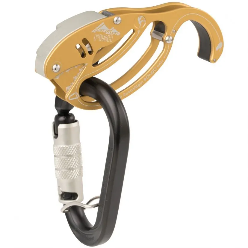 AustriAlpin Goldfish + HMS Rondo Autolock Assicuratore Con Sistema Di Frenaggio Assistito 4 AustriAlpin Goldfish + HMS Rondo Autolock Assicuratore Con Sistema Di Frenaggio Assistito - immagine 2