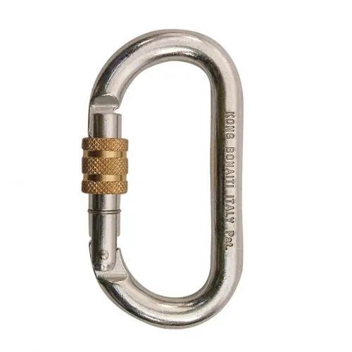 Kong Oval Steel Classic Screw Sleeve Moschettone Ovale Speleo 3 Kong Oval Steel Classic Screw Sleeve Moschettone Ovale Speleo