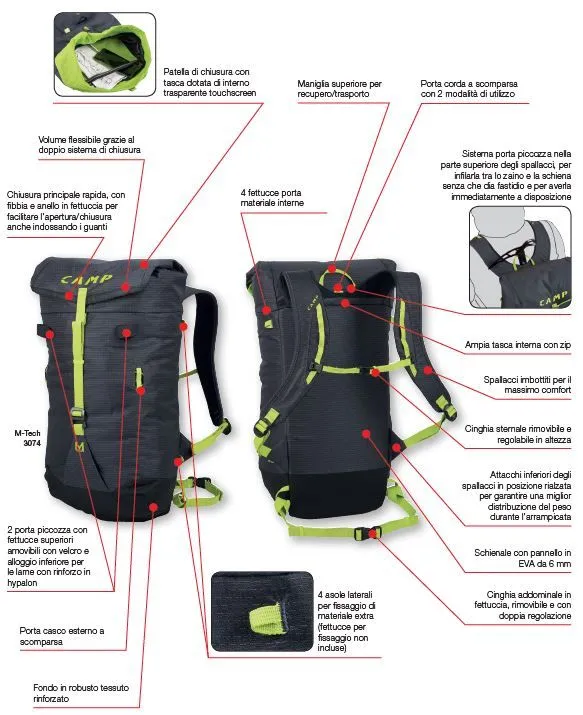 Camp M-Tech Zaino Arrampicata E Alpinismo 9 Camp M-Tech Zaino Arrampicata E Alpinismo - immagine 7